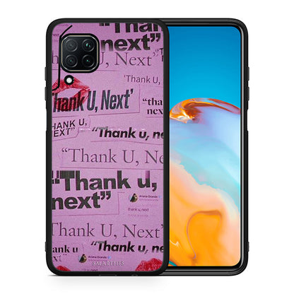 Θήκη Αγίου Βαλεντίνου Huawei P40 Lite Thank You Next από τη Smartfits με σχέδιο στο πίσω μέρος και μαύρο περίβλημα | Huawei P40 Lite Thank You Next case with colorful back and black bezels