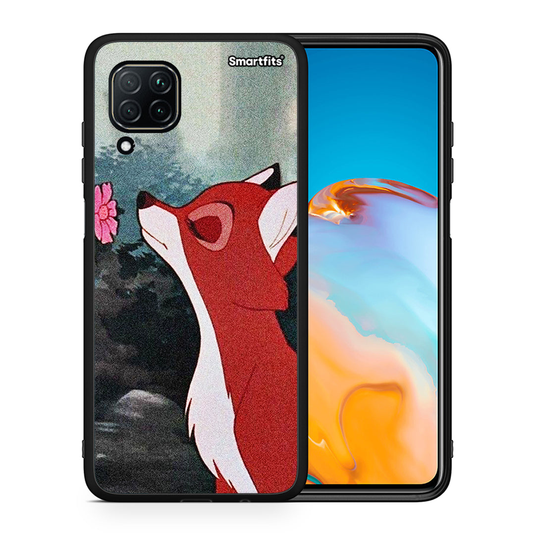Θήκη Huawei P40 Lite Tod And Vixey Love 2 από τη Smartfits με σχέδιο στο πίσω μέρος και μαύρο περίβλημα | Huawei P40 Lite Tod And Vixey Love 2 case with colorful back and black bezels