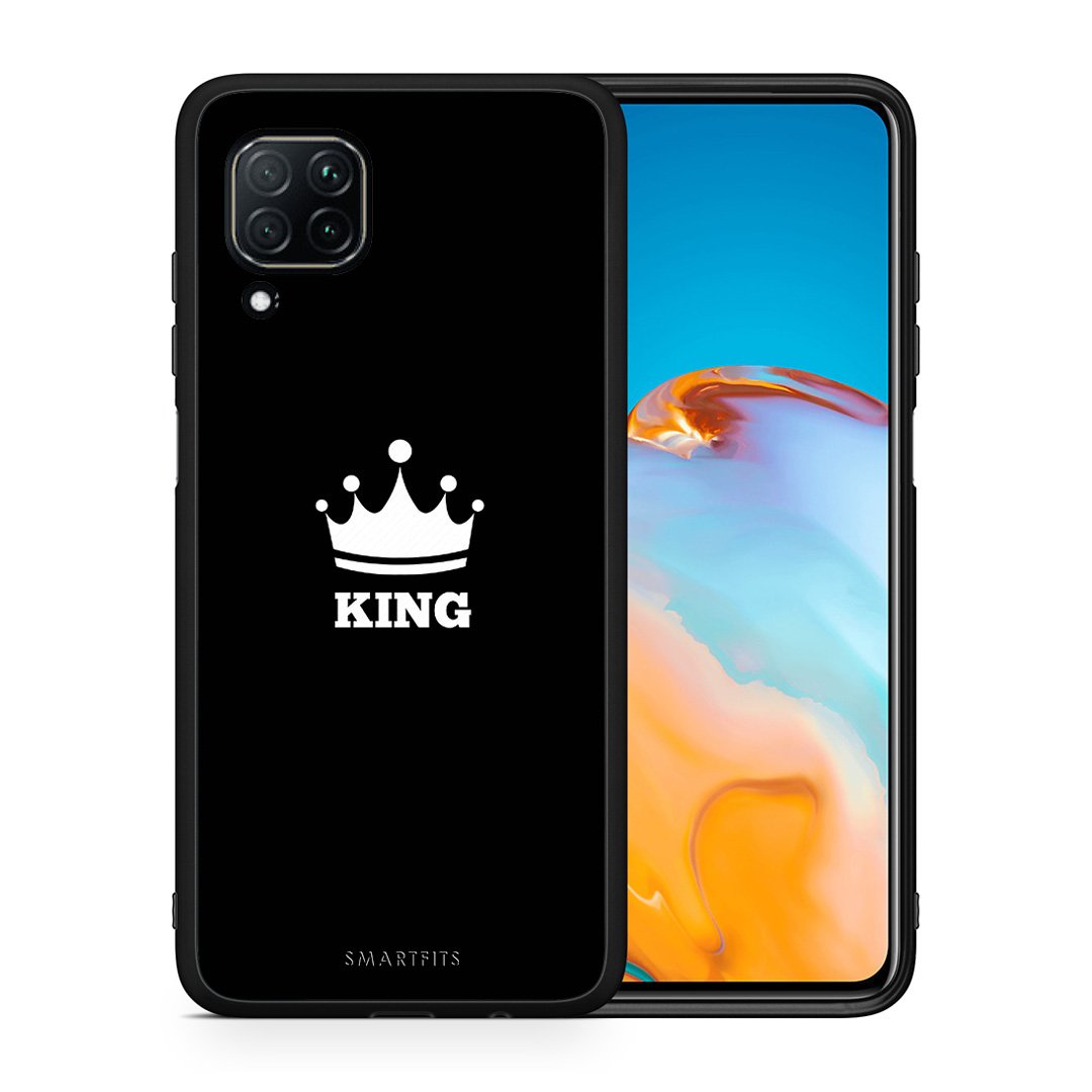 Θήκη Huawei P40 Lite King Valentine από τη Smartfits με σχέδιο στο πίσω μέρος και μαύρο περίβλημα | Huawei P40 Lite King Valentine case with colorful back and black bezels