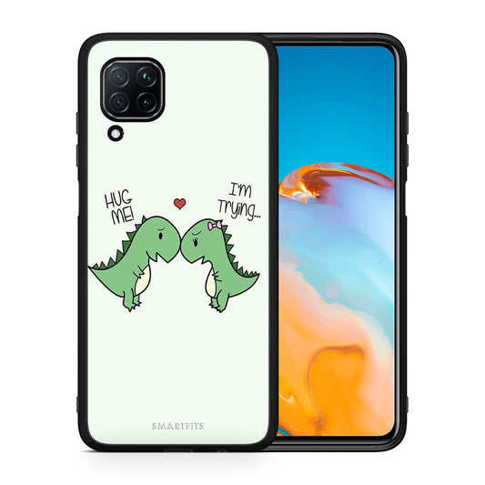 Θήκη Huawei P40 Lite Rex Valentine από τη Smartfits με σχέδιο στο πίσω μέρος και μαύρο περίβλημα | Huawei P40 Lite Rex Valentine case with colorful back and black bezels