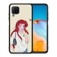Thumbnail for Θήκη Huawei P40 Lite Walking Mermaid από τη Smartfits με σχέδιο στο πίσω μέρος και μαύρο περίβλημα | Huawei P40 Lite Walking Mermaid case with colorful back and black bezels