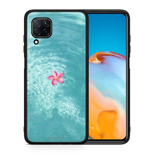 Θήκη Huawei P40 Lite Water Flower από τη Smartfits με σχέδιο στο πίσω μέρος και μαύρο περίβλημα | Huawei P40 Lite Water Flower case with colorful back and black bezels