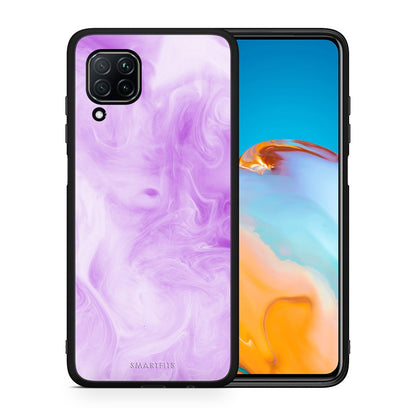 Θήκη Huawei P40 Lite Lavender Watercolor από τη Smartfits με σχέδιο στο πίσω μέρος και μαύρο περίβλημα | Huawei P40 Lite Lavender Watercolor case with colorful back and black bezels
