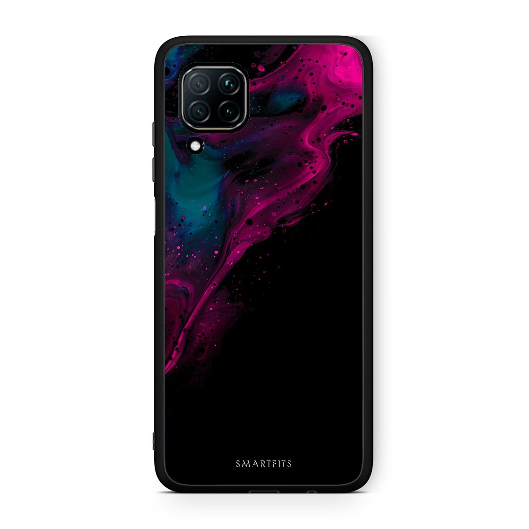4 - Huawei P40 Lite Pink Black Watercolor case, cover, bumper