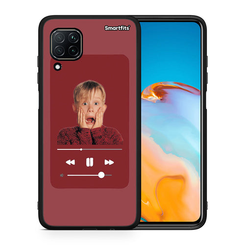 Θήκη Huawei P40 Lite Xmas Alone Music από τη Smartfits με σχέδιο στο πίσω μέρος και μαύρο περίβλημα | Huawei P40 Lite Xmas Alone Music case with colorful back and black bezels
