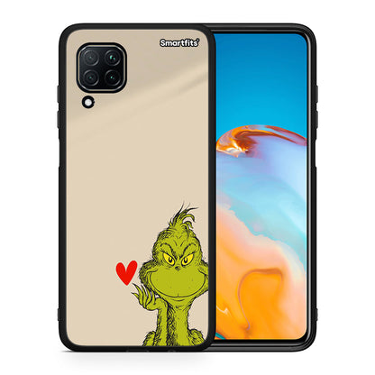 Θήκη Huawei P40 Lite Xmas Grinch από τη Smartfits με σχέδιο στο πίσω μέρος και μαύρο περίβλημα | Huawei P40 Lite Xmas Grinch case with colorful back and black bezels