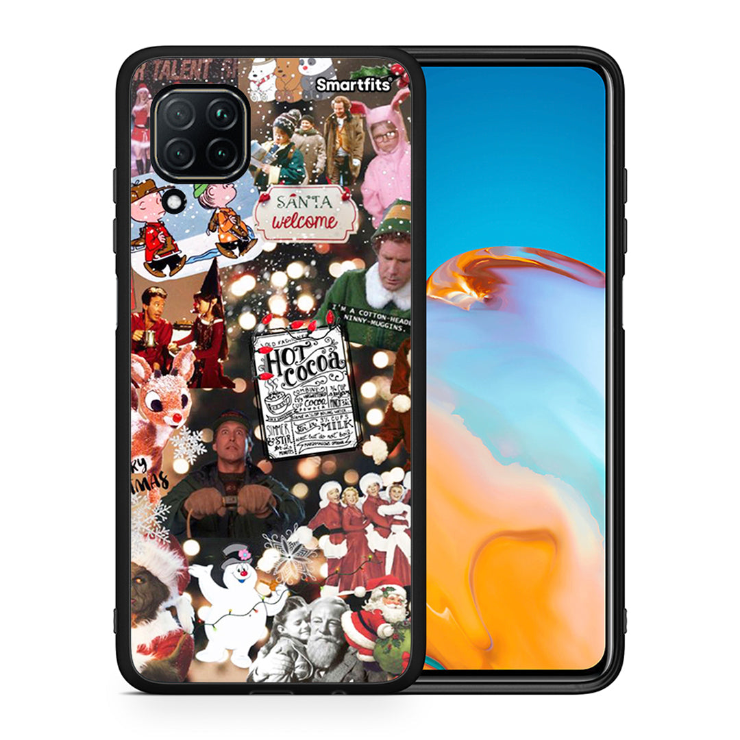 Θήκη Huawei P40 Lite Xmas Movies από τη Smartfits με σχέδιο στο πίσω μέρος και μαύρο περίβλημα | Huawei P40 Lite Xmas Movies case with colorful back and black bezels