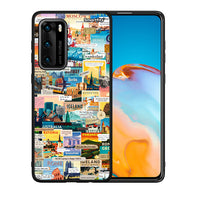 Thumbnail for Θήκη Huawei P40 Live To Travel από τη Smartfits με σχέδιο στο πίσω μέρος και μαύρο περίβλημα | Huawei P40 Live To Travel case with colorful back and black bezels