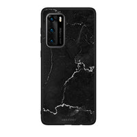 Thumbnail for Huawei P40 Marble Black θήκη από τη Smartfits με σχέδιο στο πίσω μέρος και μαύρο περίβλημα | Smartphone case with colorful back and black bezels by Smartfits
