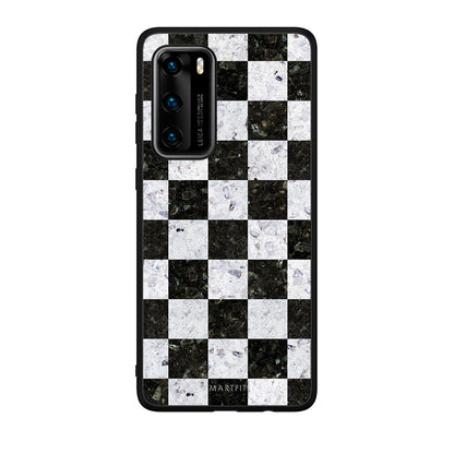 4 - Huawei P40 Square Geometric Marble case, cover, bumper