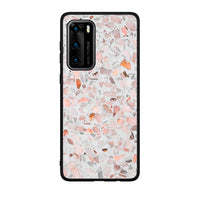 Thumbnail for Huawei P40 Marble Terrazzo θήκη από τη Smartfits με σχέδιο στο πίσω μέρος και μαύρο περίβλημα | Smartphone case with colorful back and black bezels by Smartfits