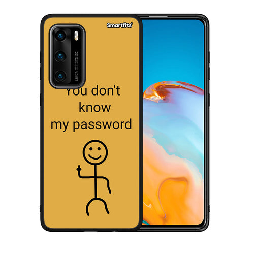Θήκη Huawei P40 My Password από τη Smartfits με σχέδιο στο πίσω μέρος και μαύρο περίβλημα | Huawei P40 My Password case with colorful back and black bezels
