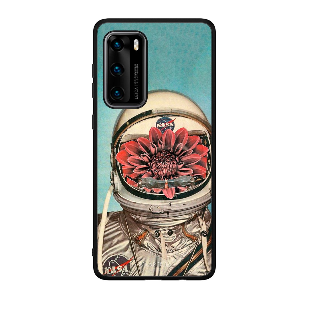 Huawei P40 Nasa Bloom θήκη από τη Smartfits με σχέδιο στο πίσω μέρος και μαύρο περίβλημα | Smartphone case with colorful back and black bezels by Smartfits