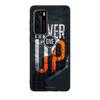 Thumbnail for Huawei P40 Never Give Up Θήκη Αγίου Βαλεντίνου από τη Smartfits με σχέδιο στο πίσω μέρος και μαύρο περίβλημα | Smartphone case with colorful back and black bezels by Smartfits
