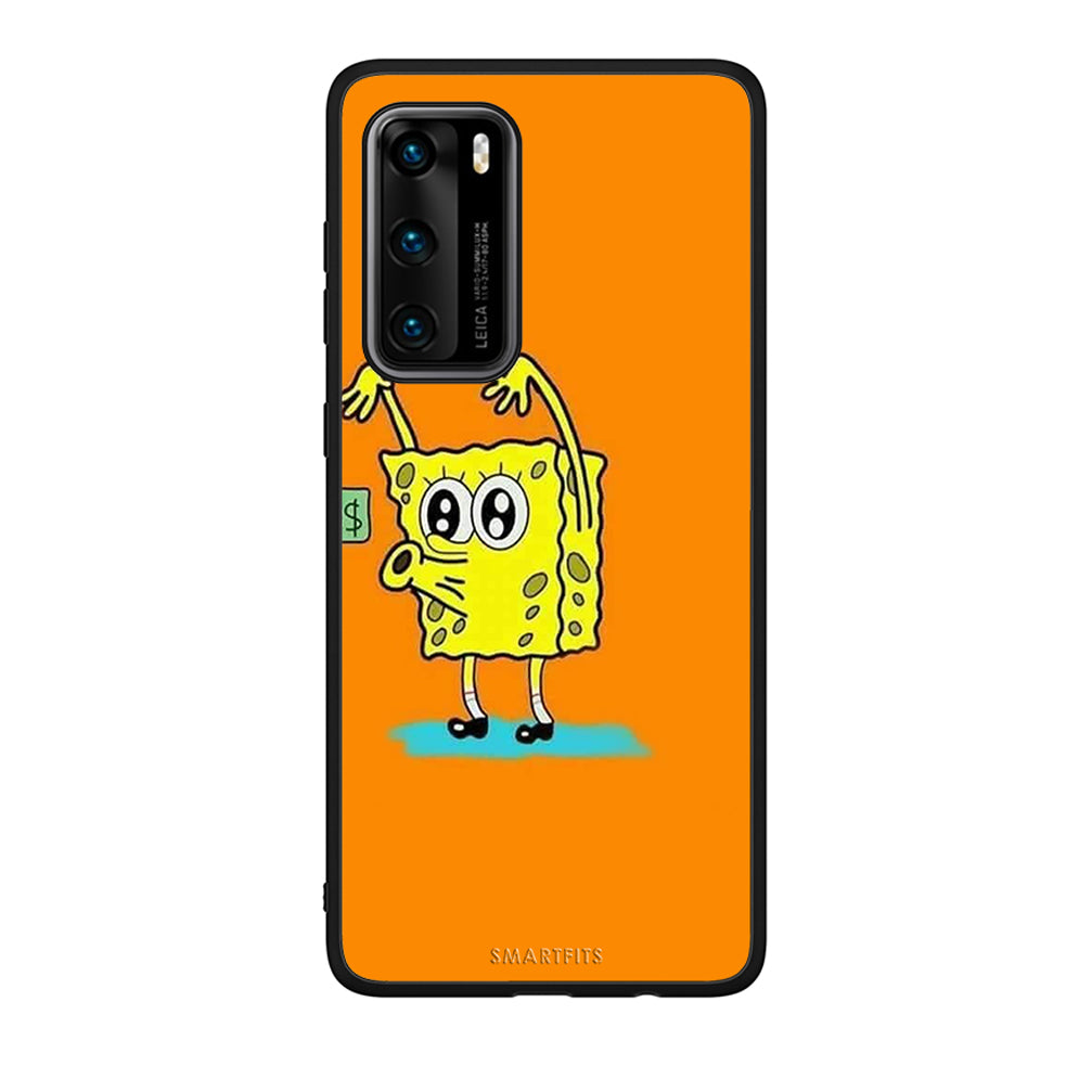 Huawei P40 No Money 2 Θήκη Αγίου Βαλεντίνου από τη Smartfits με σχέδιο στο πίσω μέρος και μαύρο περίβλημα | Smartphone case with colorful back and black bezels by Smartfits
