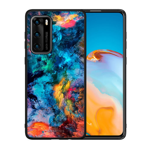 Θήκη Huawei P40 Crayola Paint από τη Smartfits με σχέδιο στο πίσω μέρος και μαύρο περίβλημα | Huawei P40 Crayola Paint case with colorful back and black bezels