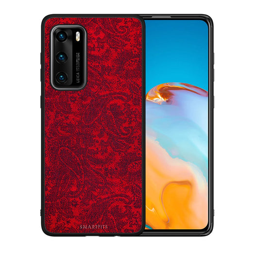 Θήκη Huawei P40 Paisley Cashmere από τη Smartfits με σχέδιο στο πίσω μέρος και μαύρο περίβλημα | Huawei P40 Paisley Cashmere case with colorful back and black bezels