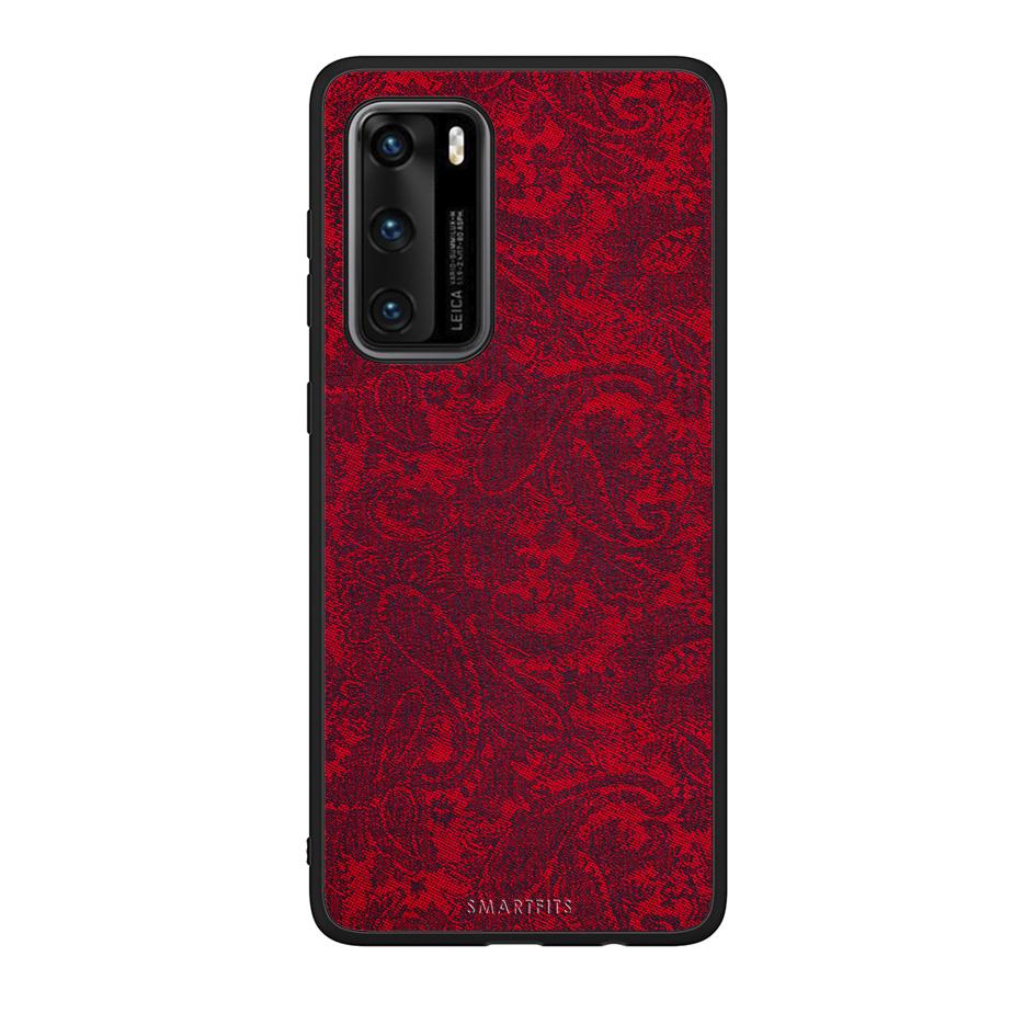Huawei P40 Paisley Cashmere θήκη από τη Smartfits με σχέδιο στο πίσω μέρος και μαύρο περίβλημα | Smartphone case with colorful back and black bezels by Smartfits