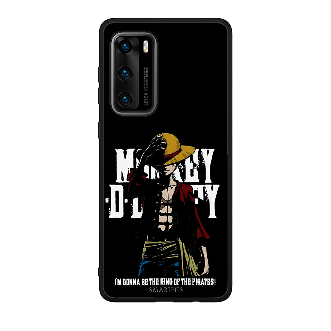 Huawei P40 Pirate King θήκη από τη Smartfits με σχέδιο στο πίσω μέρος και μαύρο περίβλημα | Smartphone case with colorful back and black bezels by Smartfits