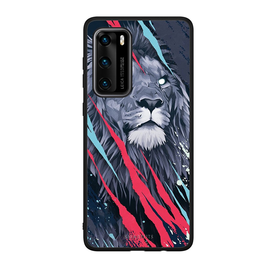 4 - Huawei P40 Lion Designer PopArt case, cover, bumper
