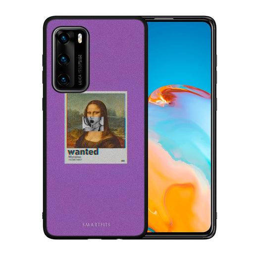 Θήκη Huawei P40 Monalisa Popart από τη Smartfits με σχέδιο στο πίσω μέρος και μαύρο περίβλημα | Huawei P40 Monalisa Popart case with colorful back and black bezels