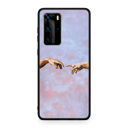Huawei P40 Pro Adam Hand θήκη από τη Smartfits με σχέδιο στο πίσω μέρος και μαύρο περίβλημα | Smartphone case with colorful back and black bezels by Smartfits