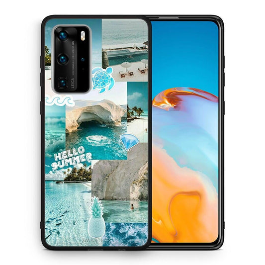 Θήκη Huawei P40 Pro Aesthetic Summer από τη Smartfits με σχέδιο στο πίσω μέρος και μαύρο περίβλημα | Huawei P40 Pro Aesthetic Summer case with colorful back and black bezels