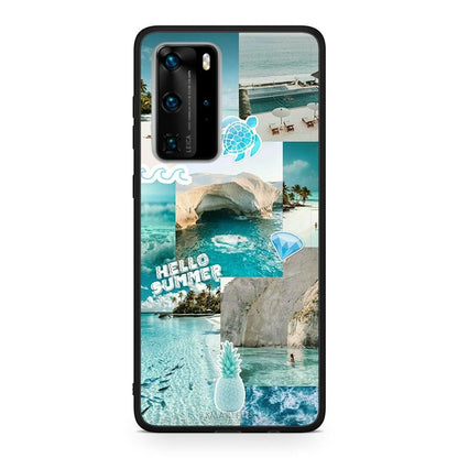 Huawei P40 Pro Aesthetic Summer Θήκη από τη Smartfits με σχέδιο στο πίσω μέρος και μαύρο περίβλημα | Smartphone case with colorful back and black bezels by Smartfits