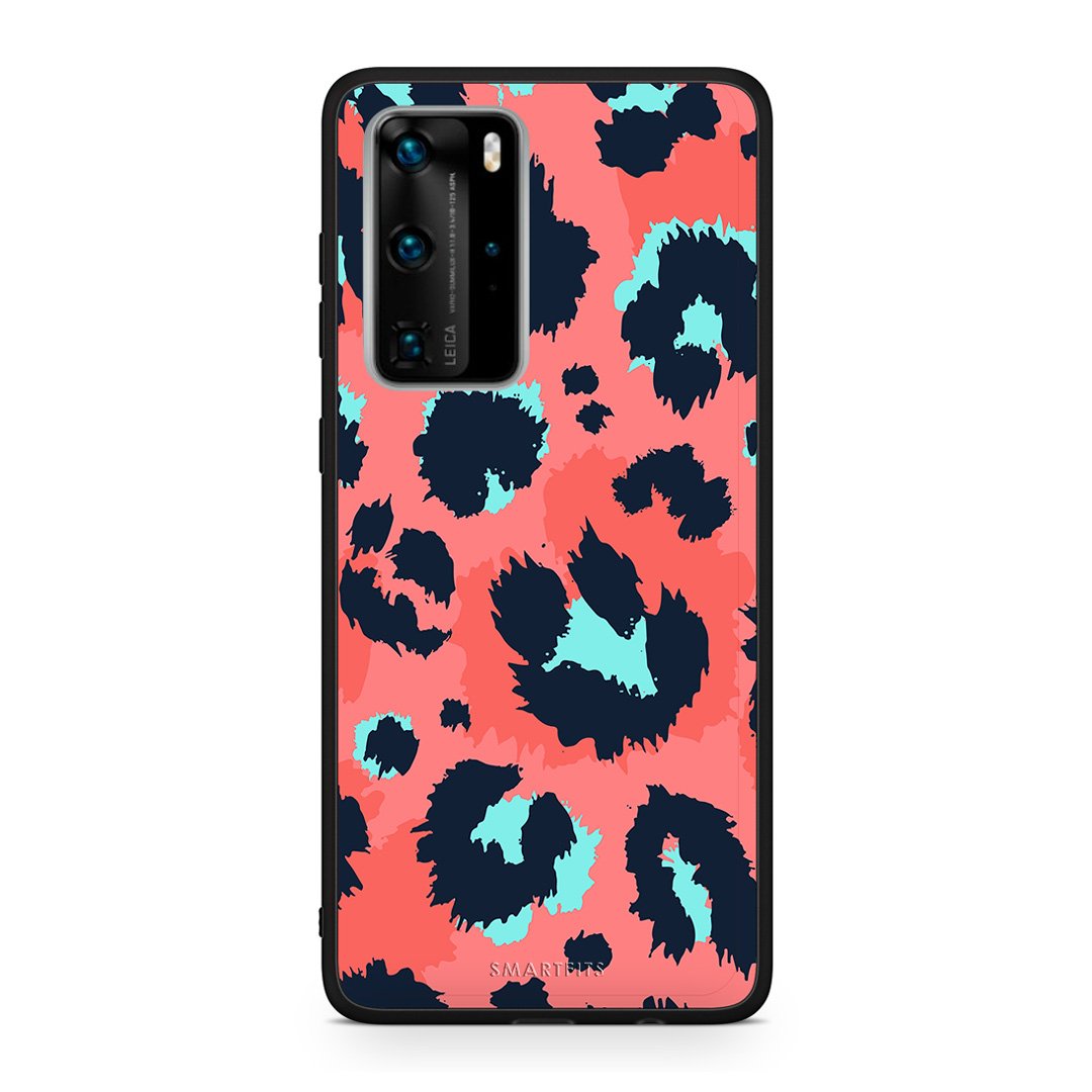 22 - Huawei P40 Pro  Pink Leopard Animal case, cover, bumper