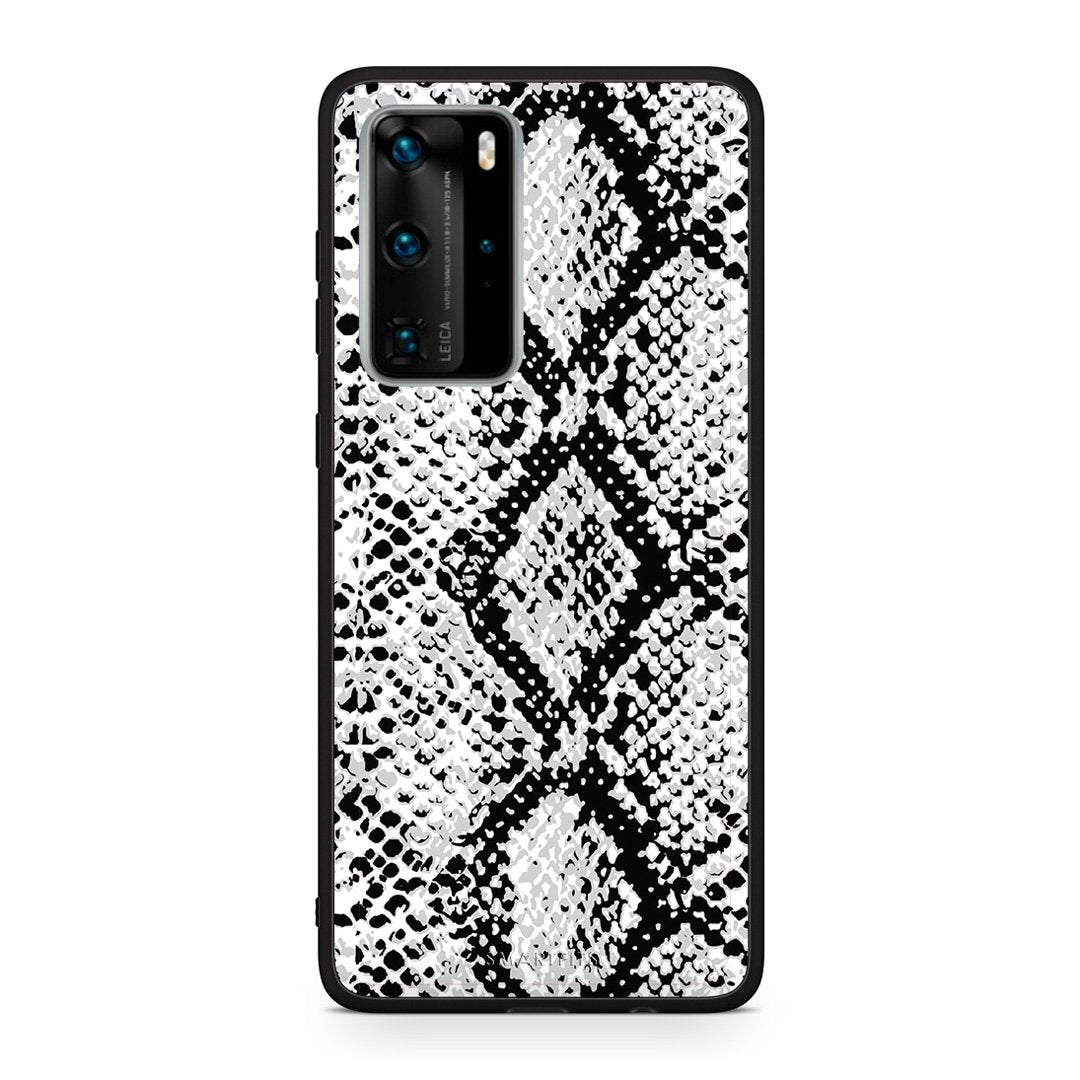 24 - Huawei P40 Pro  White Snake Animal case, cover, bumper