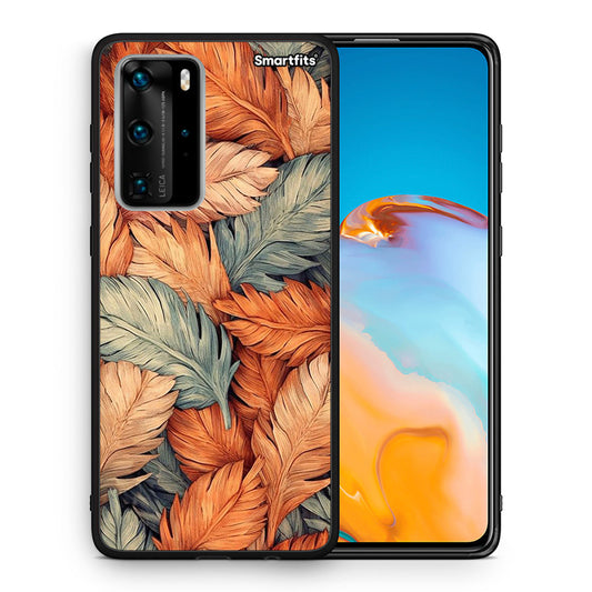 Θήκη Huawei P40 Pro Autumn Leaves από τη Smartfits με σχέδιο στο πίσω μέρος και μαύρο περίβλημα | Huawei P40 Pro Autumn Leaves case with colorful back and black bezels