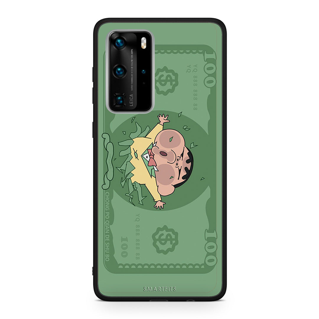 Huawei P40 Pro Big Money Θήκη Αγίου Βαλεντίνου από τη Smartfits με σχέδιο στο πίσω μέρος και μαύρο περίβλημα | Smartphone case with colorful back and black bezels by Smartfits