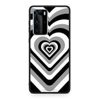 Thumbnail for Huawei P40 Pro Black Hearts θήκη από τη Smartfits με σχέδιο στο πίσω μέρος και μαύρο περίβλημα | Smartphone case with colorful back and black bezels by Smartfits