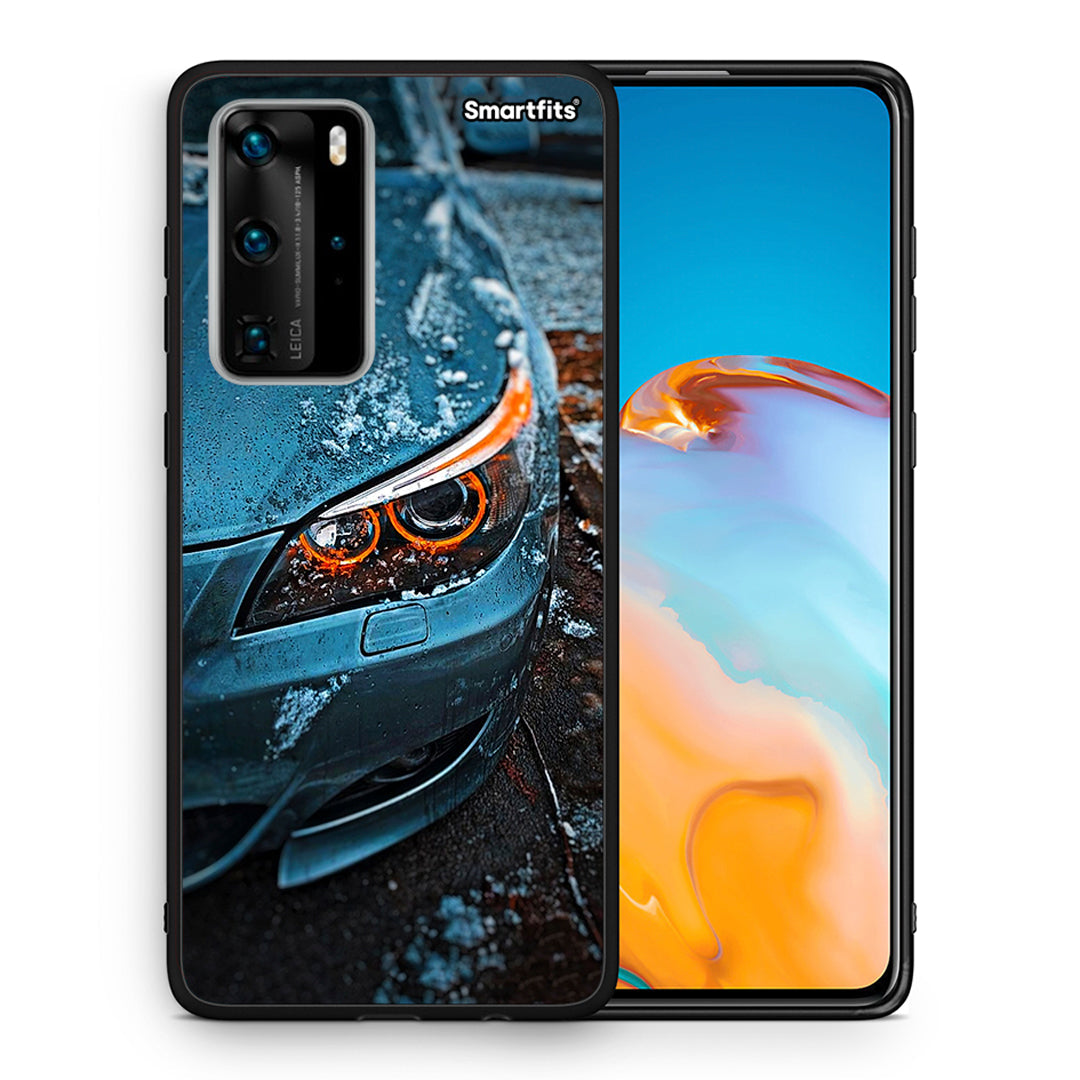 Θήκη Huawei P40 Pro Bmw E60 από τη Smartfits με σχέδιο στο πίσω μέρος και μαύρο περίβλημα | Huawei P40 Pro Bmw E60 case with colorful back and black bezels