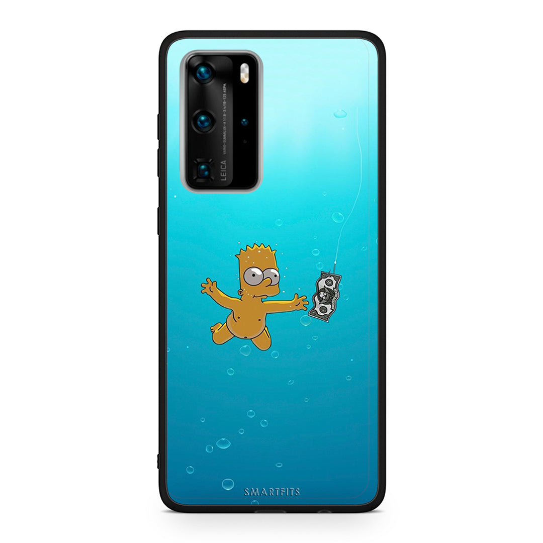 Huawei P40 Pro Chasing Money θήκη από τη Smartfits με σχέδιο στο πίσω μέρος και μαύρο περίβλημα | Smartphone case with colorful back and black bezels by Smartfits