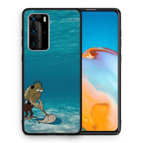 Θήκη Huawei P40 Pro Clean The Ocean από τη Smartfits με σχέδιο στο πίσω μέρος και μαύρο περίβλημα | Huawei P40 Pro Clean The Ocean case with colorful back and black bezels