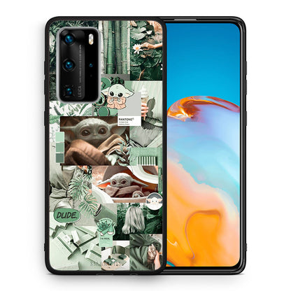 Θήκη Αγίου Βαλεντίνου Huawei P40 Pro Collage Dude από τη Smartfits με σχέδιο στο πίσω μέρος και μαύρο περίβλημα | Huawei P40 Pro Collage Dude case with colorful back and black bezels
