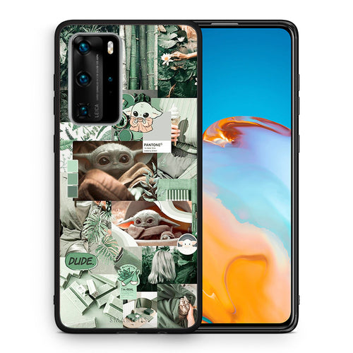 Θήκη Αγίου Βαλεντίνου Huawei P40 Pro Collage Dude από τη Smartfits με σχέδιο στο πίσω μέρος και μαύρο περίβλημα | Huawei P40 Pro Collage Dude case with colorful back and black bezels