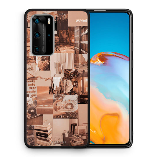 Θήκη Αγίου Βαλεντίνου Huawei P40 Pro Collage You Can από τη Smartfits με σχέδιο στο πίσω μέρος και μαύρο περίβλημα | Huawei P40 Pro Collage You Can case with colorful back and black bezels