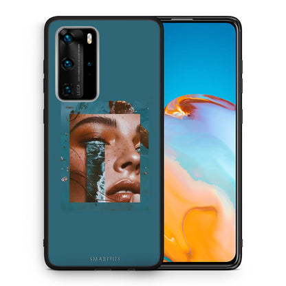 Θήκη Huawei P40 Pro Cry An Ocean από τη Smartfits με σχέδιο στο πίσω μέρος και μαύρο περίβλημα | Huawei P40 Pro Cry An Ocean case with colorful back and black bezels