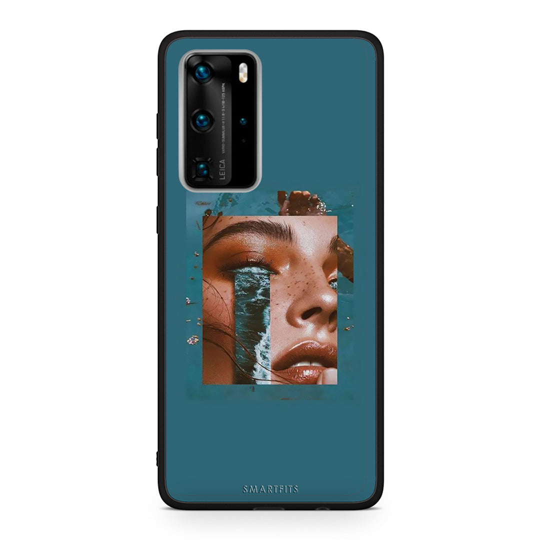 Huawei P40 Pro Cry An Ocean θήκη από τη Smartfits με σχέδιο στο πίσω μέρος και μαύρο περίβλημα | Smartphone case with colorful back and black bezels by Smartfits