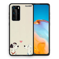 Thumbnail for Θήκη Huawei P40 Pro Dalmatians Love από τη Smartfits με σχέδιο στο πίσω μέρος και μαύρο περίβλημα | Huawei P40 Pro Dalmatians Love case with colorful back and black bezels