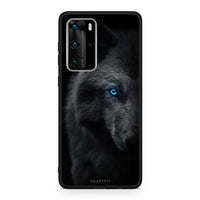 Thumbnail for Huawei P40 Pro Dark Wolf θήκη από τη Smartfits με σχέδιο στο πίσω μέρος και μαύρο περίβλημα | Smartphone case with colorful back and black bezels by Smartfits