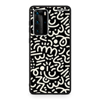 Thumbnail for Huawei P40 Pro Doodle Art Θήκη από τη Smartfits με σχέδιο στο πίσω μέρος και μαύρο περίβλημα | Smartphone case with colorful back and black bezels by Smartfits