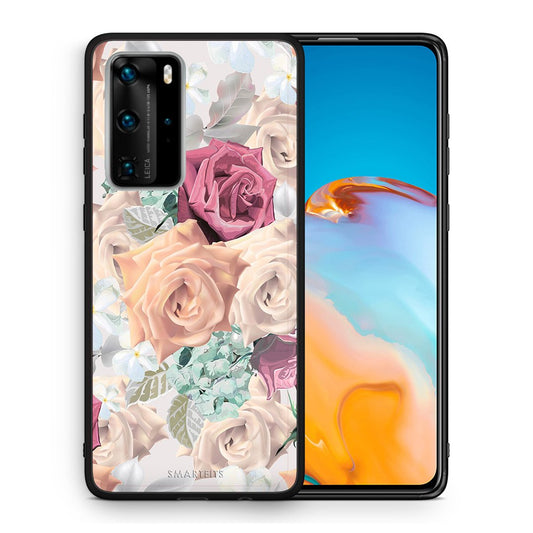 Θήκη Huawei P40 Pro Bouquet Floral από τη Smartfits με σχέδιο στο πίσω μέρος και μαύρο περίβλημα | Huawei P40 Pro Bouquet Floral case with colorful back and black bezels