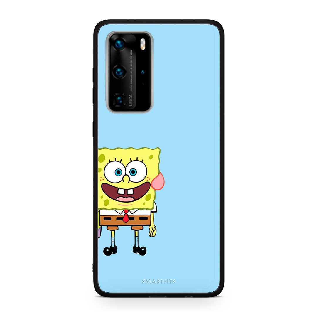 Huawei P40 Pro Friends Bob θήκη από τη Smartfits με σχέδιο στο πίσω μέρος και μαύρο περίβλημα | Smartphone case with colorful back and black bezels by Smartfits
