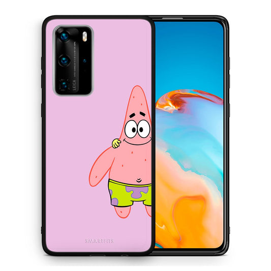 Θήκη Huawei P40 Pro  Friends Patrick από τη Smartfits με σχέδιο στο πίσω μέρος και μαύρο περίβλημα | Huawei P40 Pro  Friends Patrick case with colorful back and black bezels