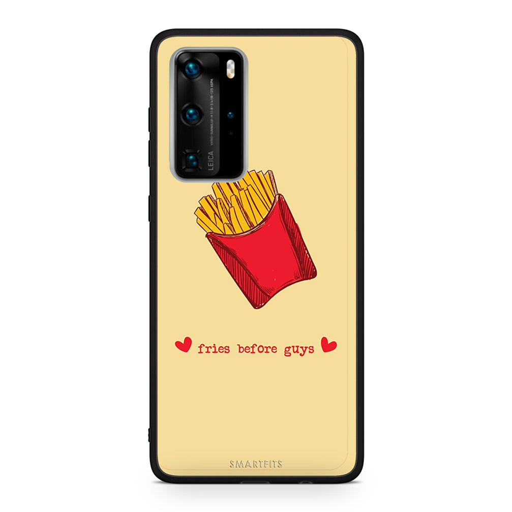 Huawei P40 Pro Fries Before Guys Θήκη Αγίου Βαλεντίνου από τη Smartfits με σχέδιο στο πίσω μέρος και μαύρο περίβλημα | Smartphone case with colorful back and black bezels by Smartfits