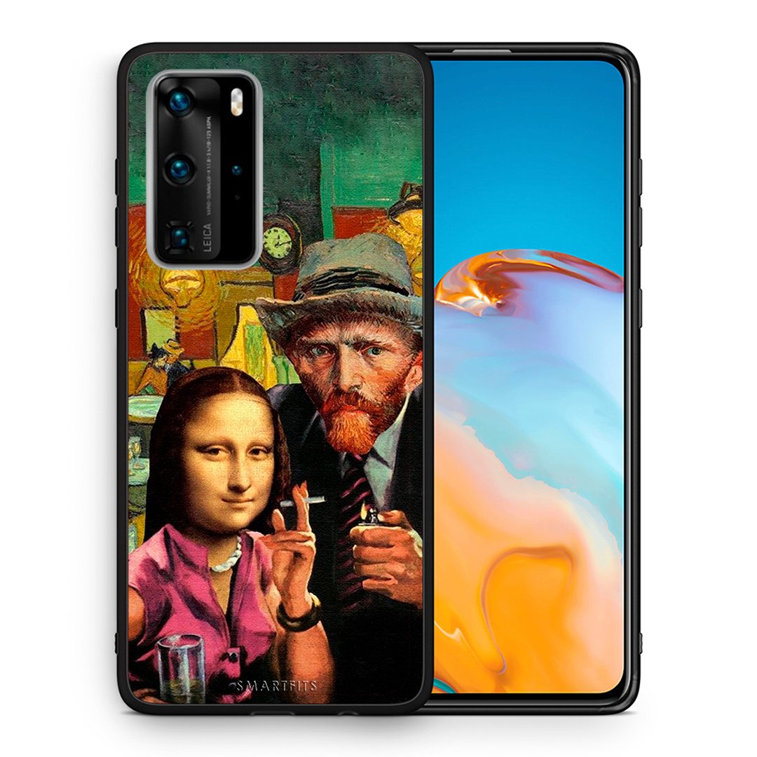 Θήκη Huawei P40 Pro Funny Art από τη Smartfits με σχέδιο στο πίσω μέρος και μαύρο περίβλημα | Huawei P40 Pro Funny Art case with colorful back and black bezels