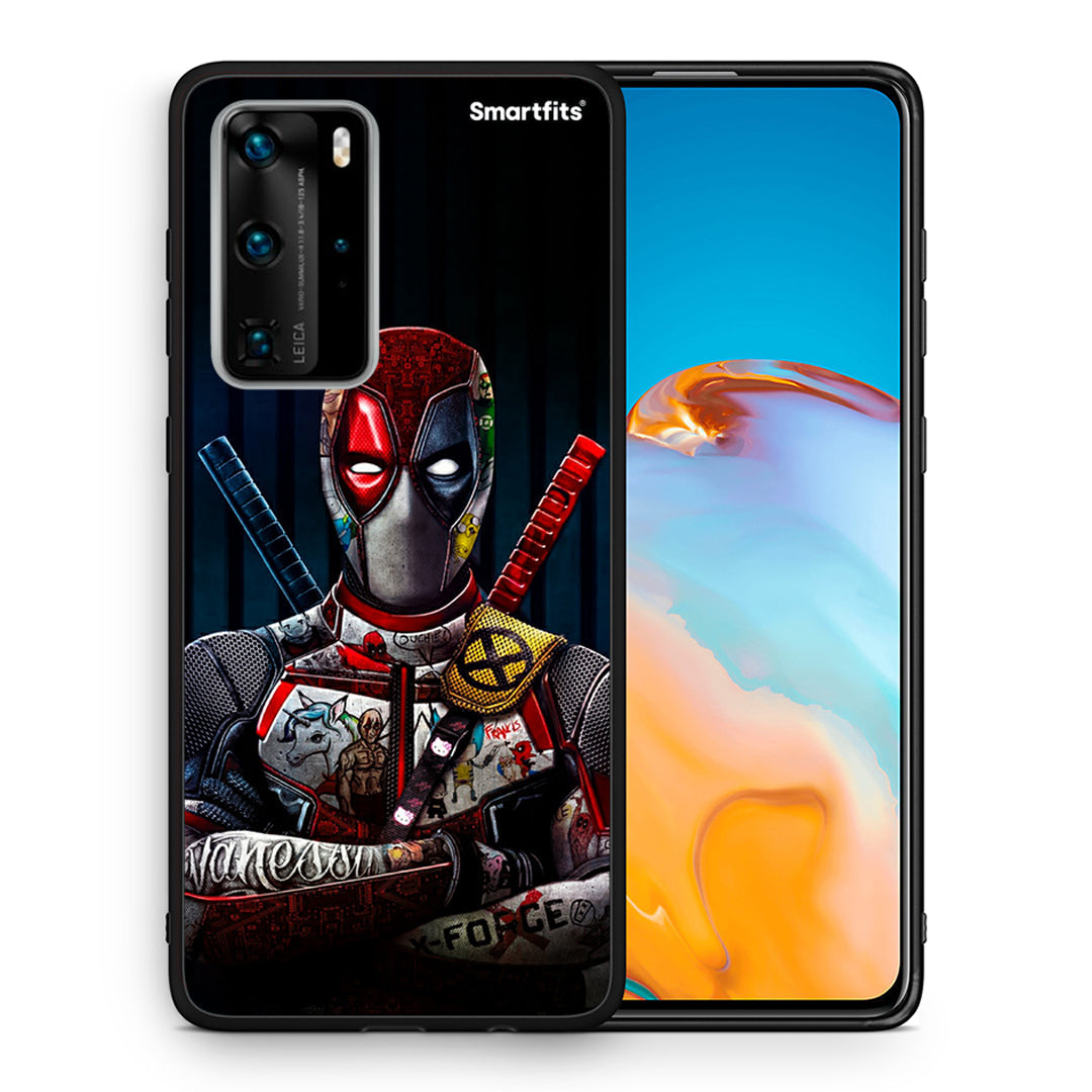 Θήκη Huawei P40 Pro Funny Guy από τη Smartfits με σχέδιο στο πίσω μέρος και μαύρο περίβλημα | Huawei P40 Pro Funny Guy case with colorful back and black bezels
